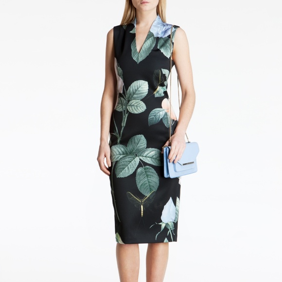 Ted Baker London Dresses & Skirts - Ted Baker Distinguishing Rose Floral Black Small